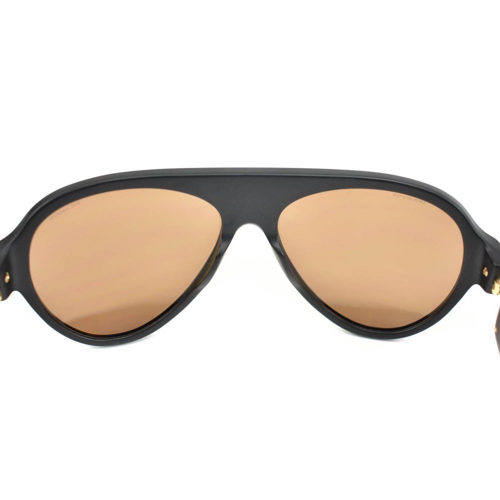 VERSACE: Matte Black, "Medusa" Logo Mirrored, Polarized Sunglasses (po) - Picture 8 of 11